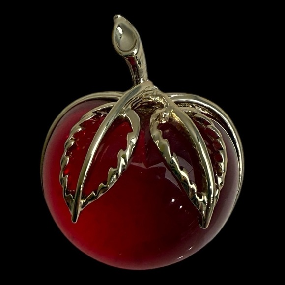 Sarah Coventry Jewelry - Vintage Sarah Coventry Red Apple Brooch Pin